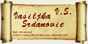 Vasiljka Srdanović vizit kartica